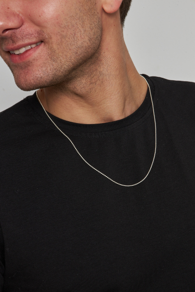  1.5mm Top 925 Ayar Gümüş Erkek Zincir Kolye Vek-3205150 - Ventino Silver