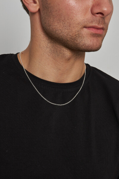 2mm Doc 925 Ayar Gümüş Erkek Zincir Kolye VEK-3211 - Ventino Silver