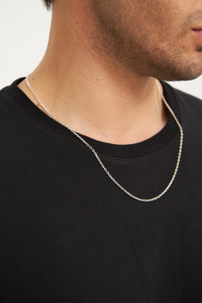 2mm Forse 925 Ayar Gümüş Erkek Zincir Kolye VEK-3208 - Ventino Silver