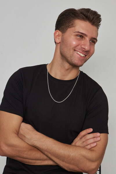 3mm Doc 925 Ayar Gümüş Erkek Zincir Kolye VEK-3212 - Ventino Silver