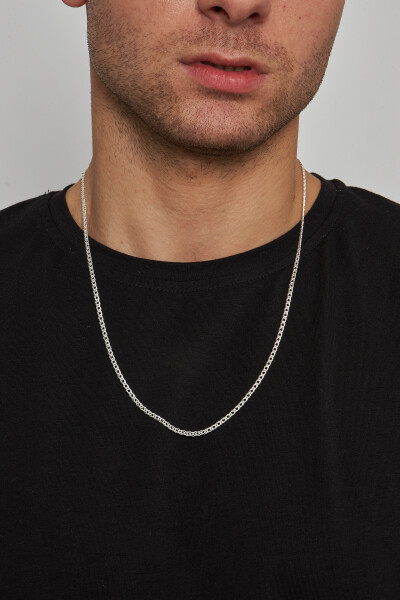 3mm Rambo 925 Ayar Gümüş Erkek Zincir Kolye Vek-3083 - Ventino Silver