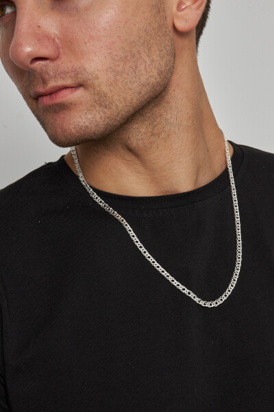 5mm Rambo 925 Ayar Gümüş Erkek Zincir Kolye Vek-3014 - Ventino Silver