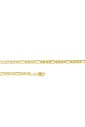 925 Ayar Gümüş Figaro Altın Kaplama Zincir Kolye Vek-3096 - Thumbnail