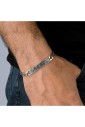 Gurmet Zincir Motif İşlemeli 925 Ayar Gümüş Erkek Bileklik VEB-5278 - Thumbnail