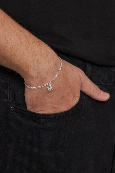 Özel Harfli 3mm Gurmet 925 Ayar Gümüş Bileklik – Kişiselleştirilebilir ve Şık Tasarım Veh-1001 - Ventino Silver