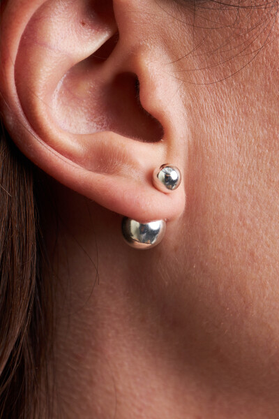 Plated Top 925 Ayar Gümüş Kadın Küpe VKP-7450 - Ventino Silver