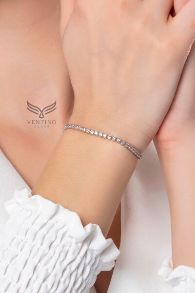 Su Yolu Kadın Gümüş Bileklik Vkb-6095 - Ventino Silver
